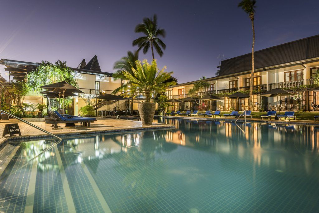 The Warwick Fiji Hotell Korolevu  Exteriör bild The pool at the hotel